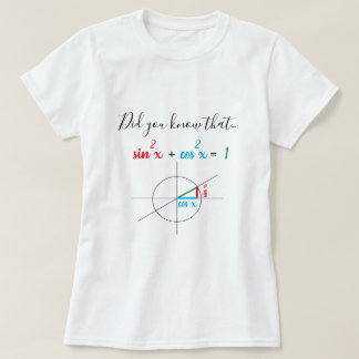 Sine Cosine Mathematics Identity Anpassningsbar T Shirt