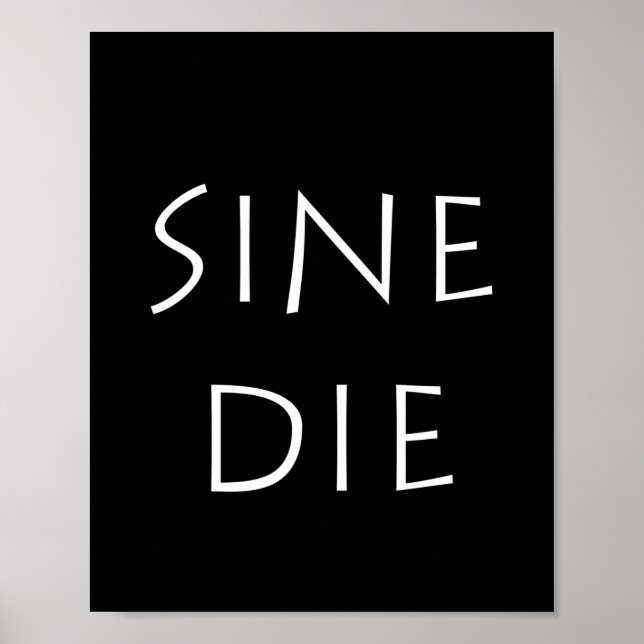 Sine die poster (Framsidan)
