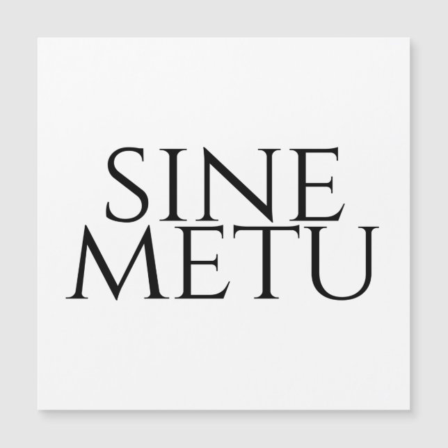 Sine Metu - utan rädsla (Framsida)