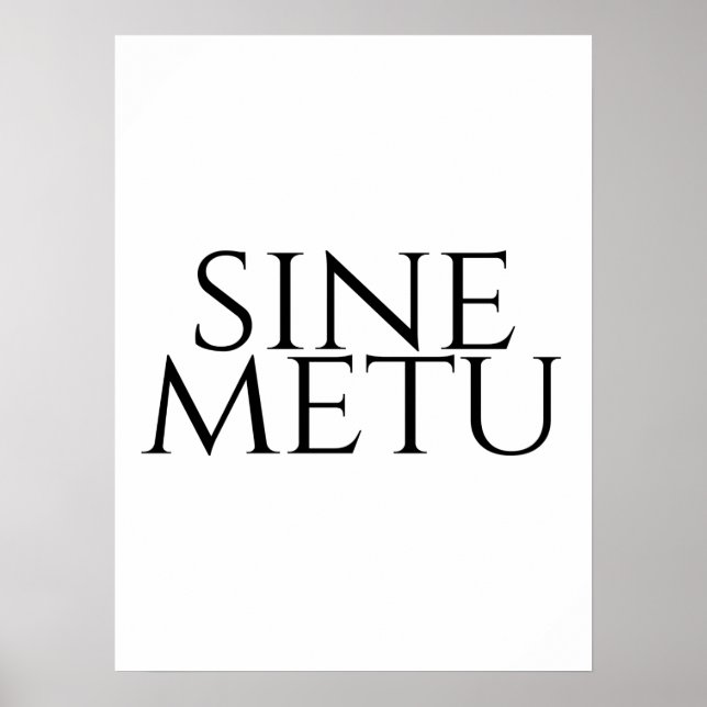 Sine Metu - utan rädsla Poster (Framsidan)