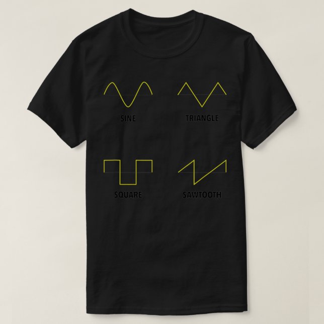 Sine Wave Synth Bedroom Pop Producer EDM Techno Mu T Shirt (Design framsida)
