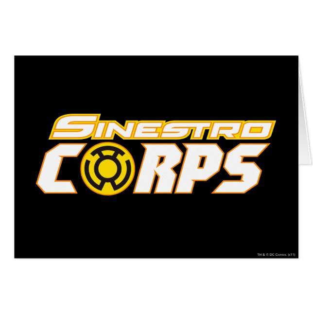 Sinestro Corps Hälsningskort (Framsidan Horizontal)
