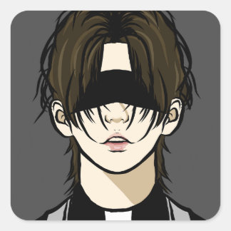 sinful desire fyrkantigt klistermärke