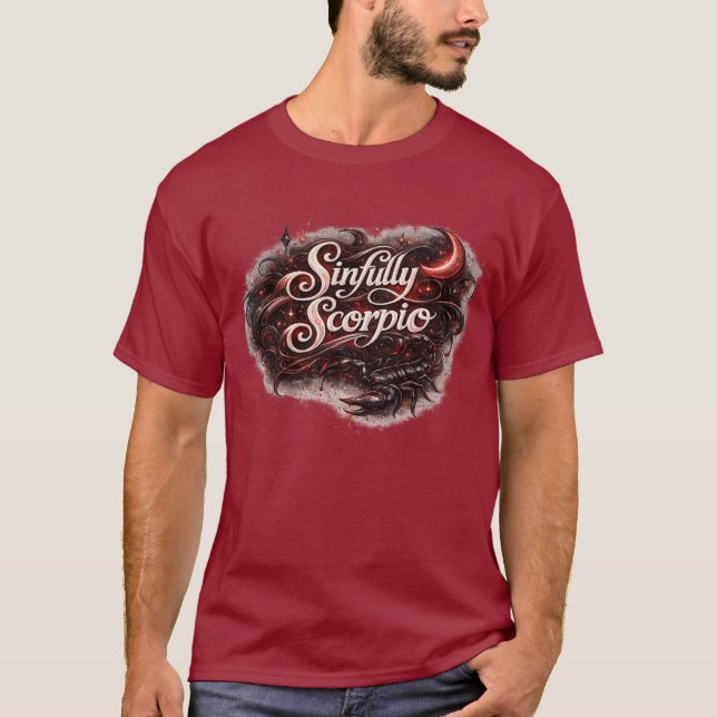 Sinfully Scorpio Zodiac T-Shirt – Dark Seductive A (Framsida)