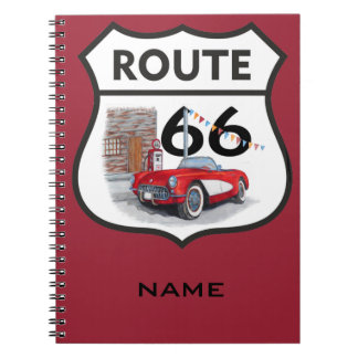 Sing route 66 gifts anteckningsbok med spiral