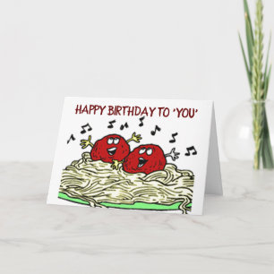 "SINGANDE MEATBALL" BARA FÖR "DIN" BIRTHDAG KORT