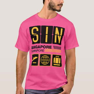 Singapore Airport Märkre Singapore Vacation Travel T Shirt