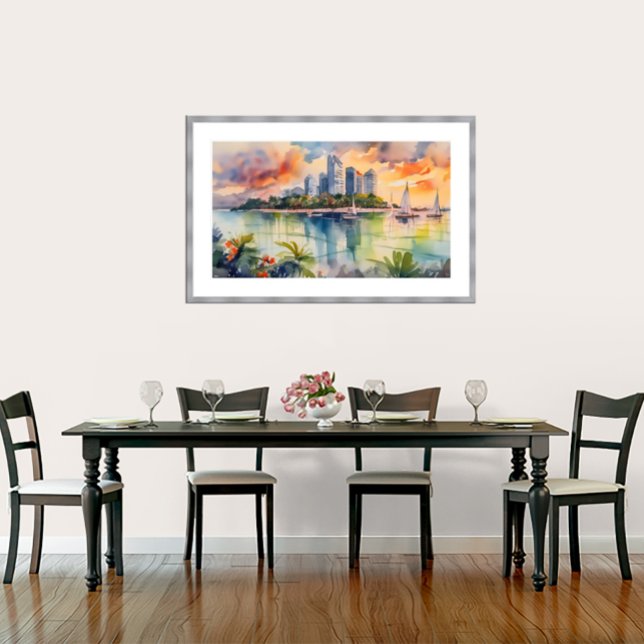 Singapore - Archival Art Print Poster (Singapore Art Print)