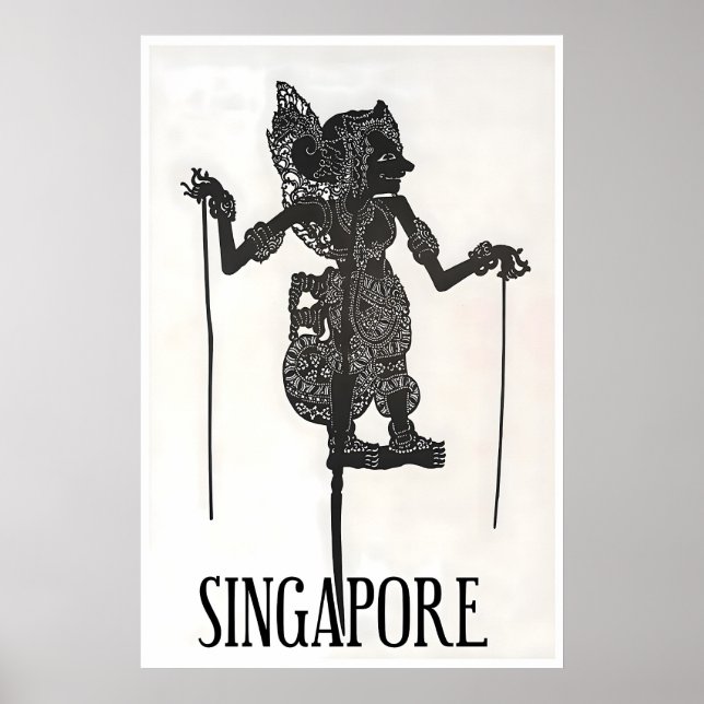 Singapore Art Asien Resa Poster Singapore (Framsidan)
