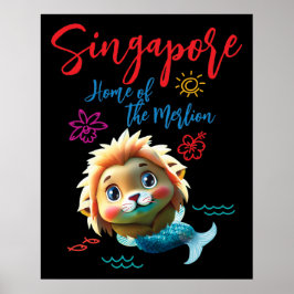Singapore Baby Merlion Poster