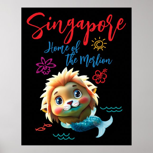 Singapore Baby Merlion Poster (Framsidan)