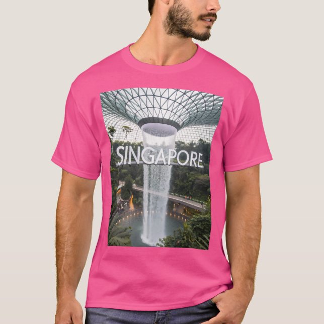 Singapore Changi flygplatsterminal T Shirt (Framsida)