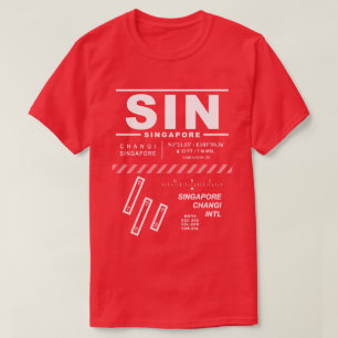 Singapore Changi Ints flygplats SIN Tee Shirt