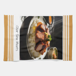 Singapore Char Siew Kött Kitchen Towel Kökshandduk