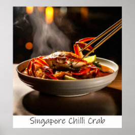 Singapore Chili Crab - Skriv ut Poster