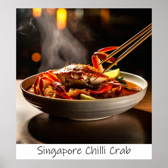 Singapore Chili Crab - Skriv ut Poster (Framsidan)