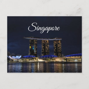 Singapore City Marina Bay Sands Travel Postcard Vykort