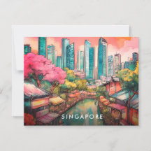 Singapore City View Colorful