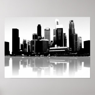 Singapore City Wall Art Poster