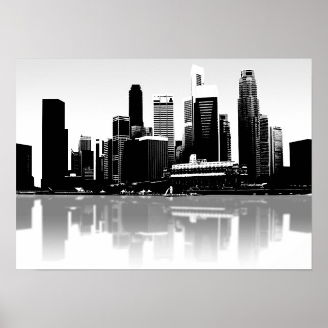 Singapore City Wall Art Poster (Framsidan)