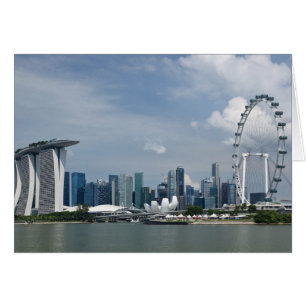 Singapore cityscape hälsningskort