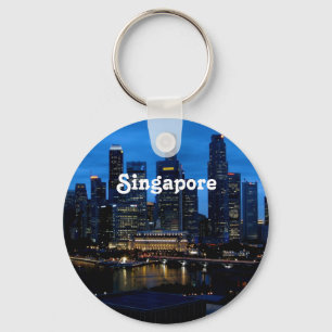 Singapore Cityscape Nyckelring