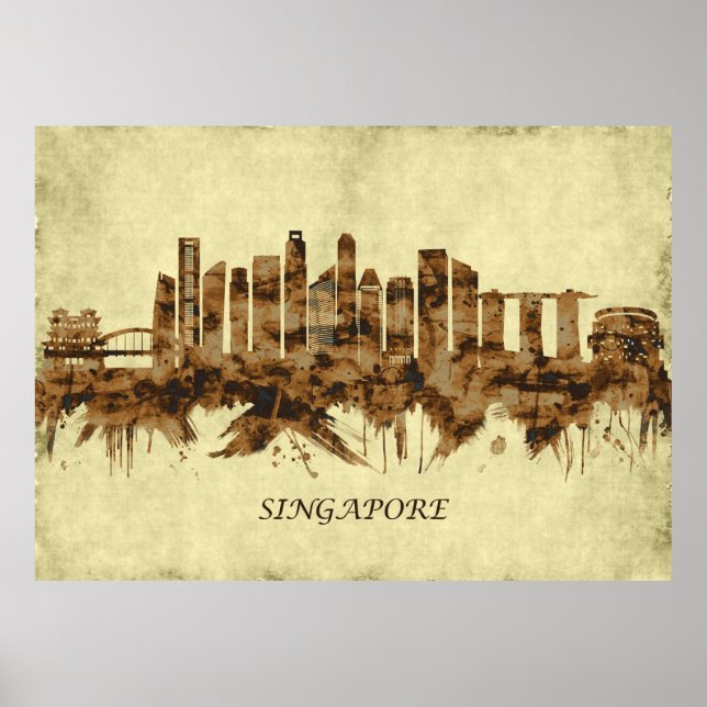 Singapore Cityscape Poster (Framsidan)