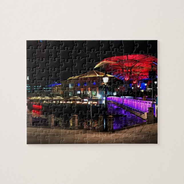 Singapore Clarke Quay #7-2 Jigszawa Puzzle Pussel (Horisontell)