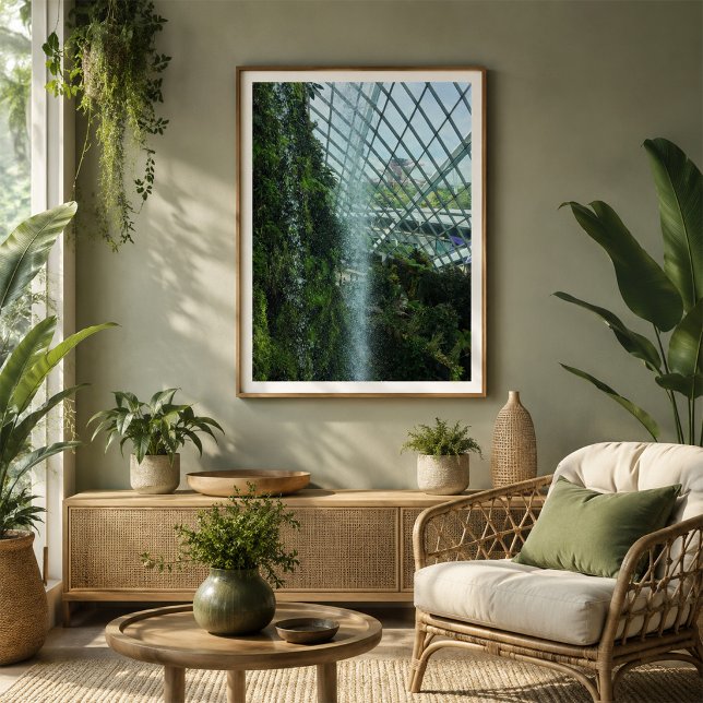 Singapore Cloud Forest Vattenfall Botanisk Poster (Skapare uppladdad)