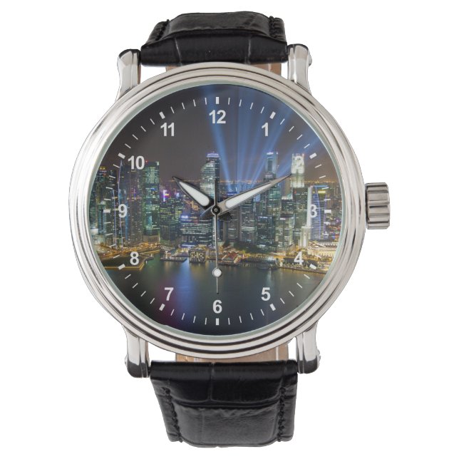Singapore Downtown Lightshow Armbandsur (Framsida)