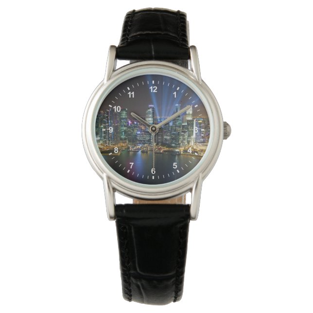 Singapore Downtown Ljusshow Armbandsur (Framsida)