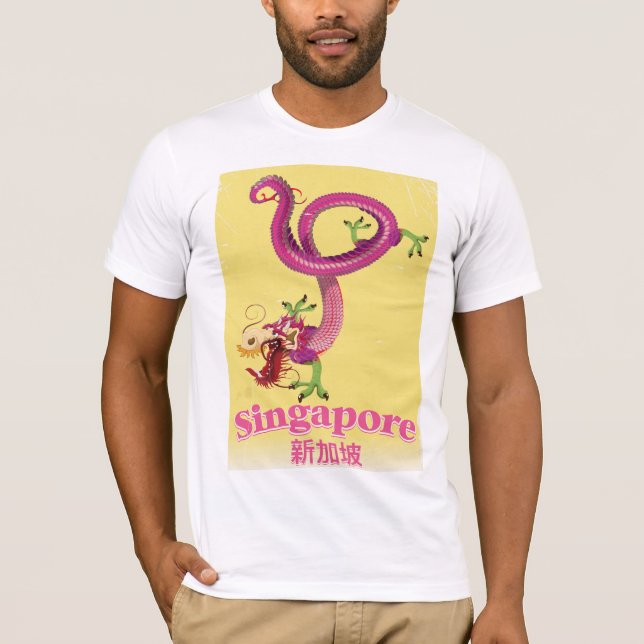 Singapore Dragon vintage-semester poster Tröja (Framsida)