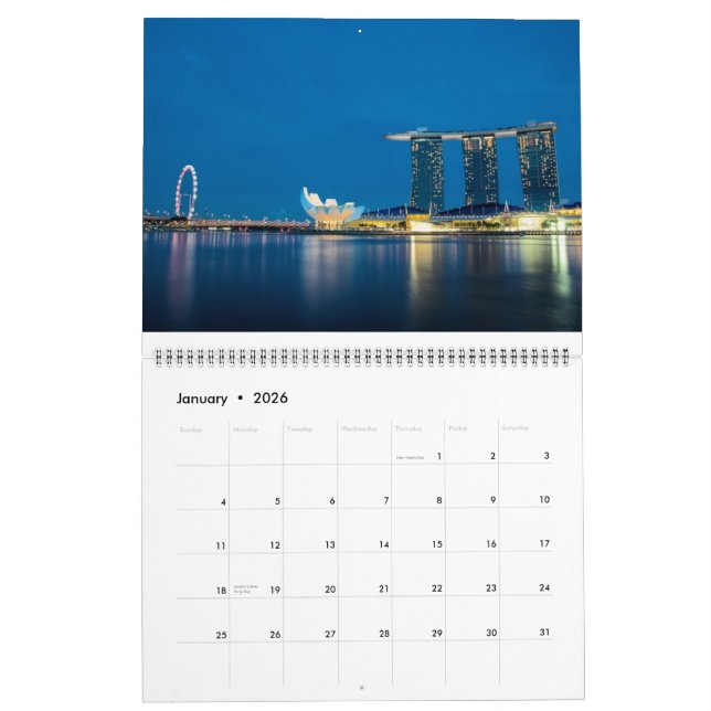 Singapore efter natt kalender (Jan 2026)