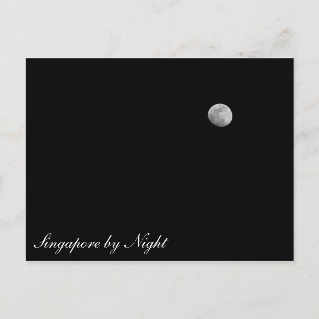 Singapore efter natt vykort (Framsida)