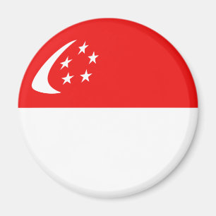 Singapore Fisheye flaggamagnet Magnet
