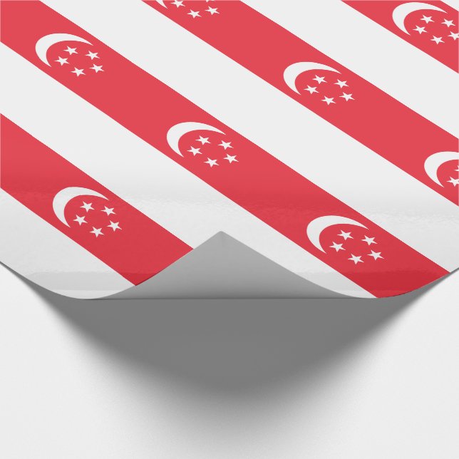 Singapore Flag Presentpapper (Hörn)