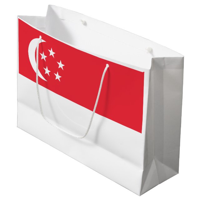 Singapore flagga (Framsidan Vinklad)