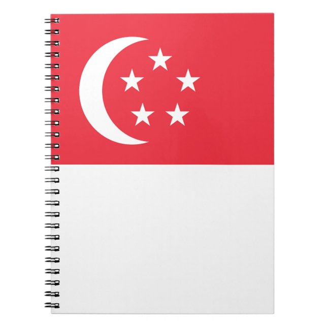 Singapore flagga anteckningsbok (Framsidan)