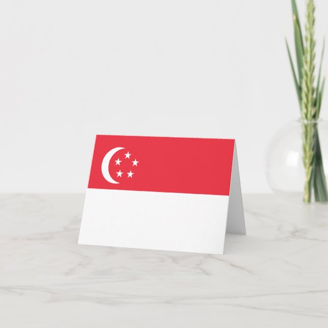Singapore flagga anteckningskort (Framsida)