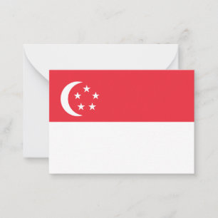 Singapore flagga anteckningskort