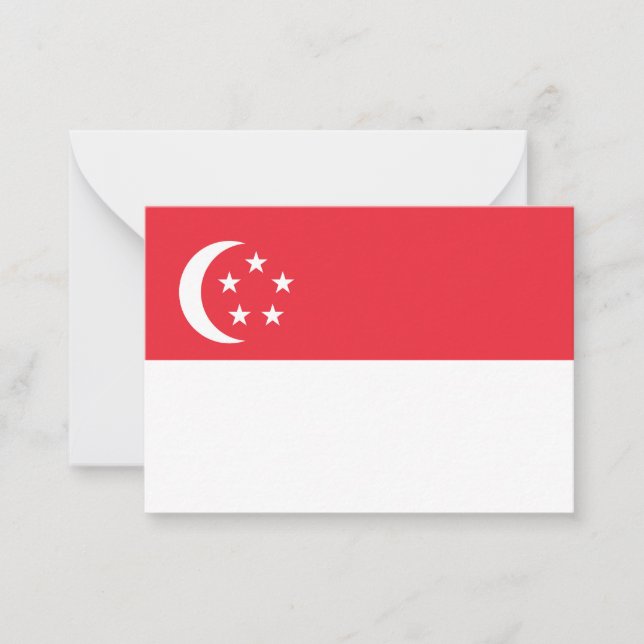 Singapore flagga anteckningskort (Framsida)