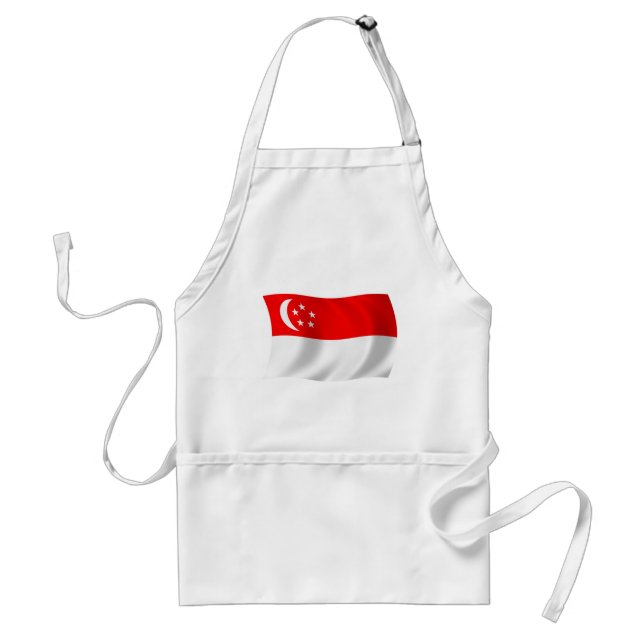 Singapore Flagga Apron Förkläde (Framsidan)