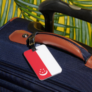 Singapore flagga bagagebricka