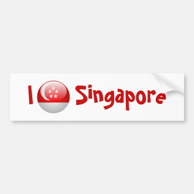 Singapore flagga bildekal (Framsidan)