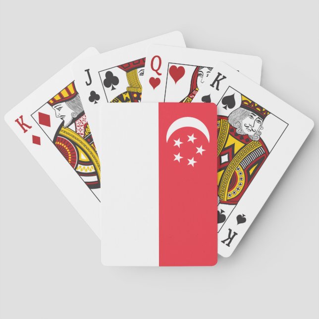 Singapore flagga casinokort (Baksidan)