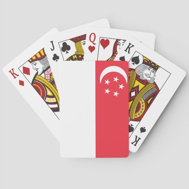 Singapore Flagga Casinokort (Baksidan)