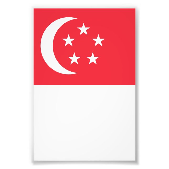 Singapore flagga fototryck (Framsidan)