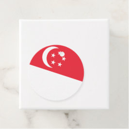 Singapore flagga gåvor etiketter