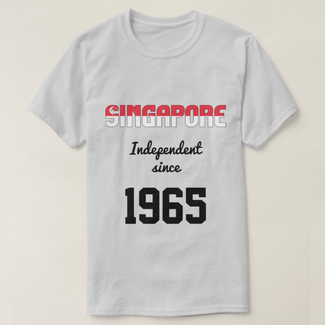 Singapore Flagga Independence Firande T Shirt (Design framsida)