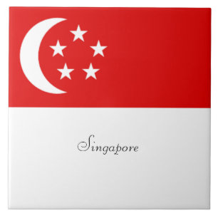 Singapore Flagga Kakelplatta